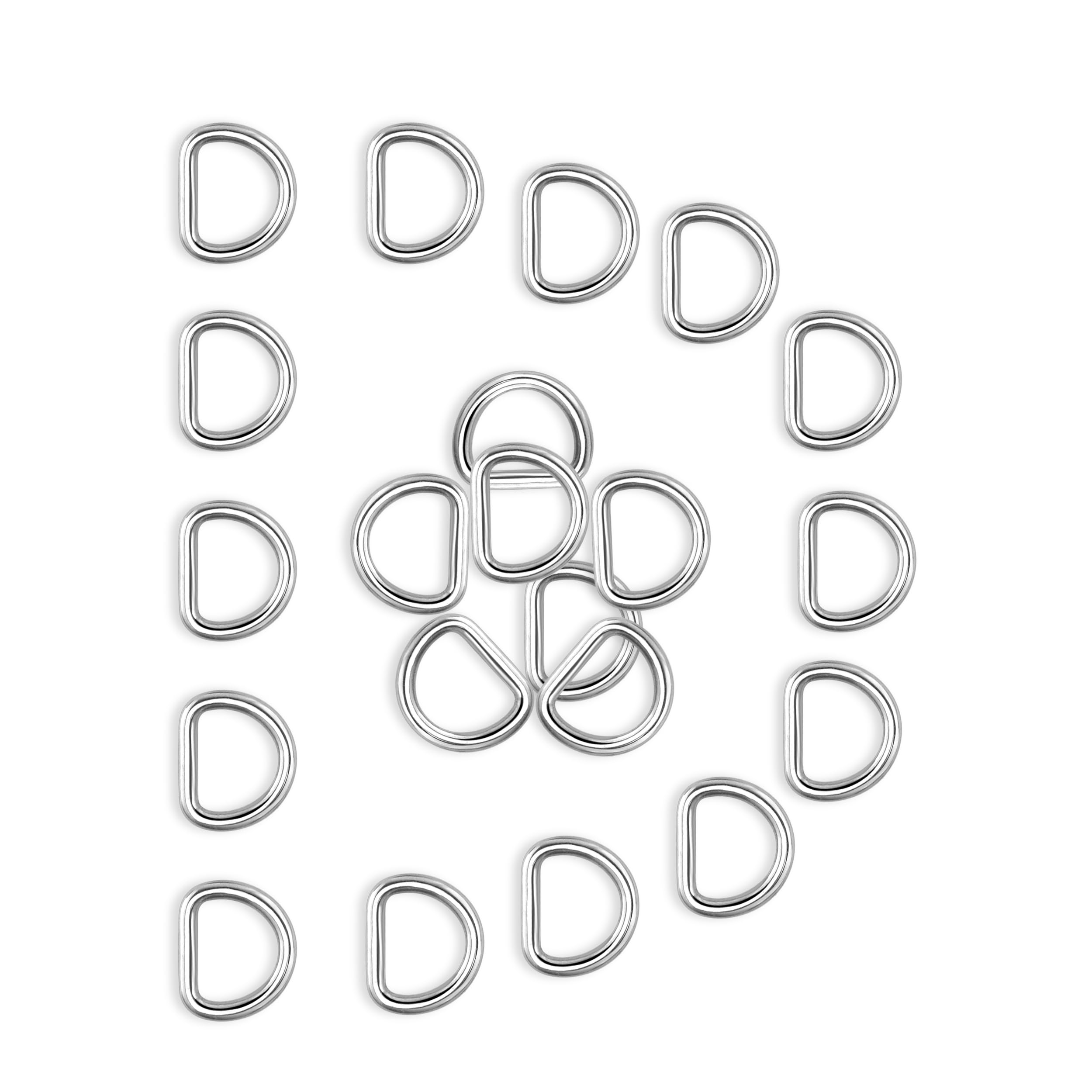 Photo 1 of BEYOURD 5/8 inch Metal D Ring, Heavy Duty Stainless-Steel Dee Rings, Welded Solid for Dog Collars, Backpacks, Webbing Straps