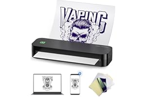 BIOMASER Tattoo Printer Wireless Tattoo Stencil Printer for Tattooing- Bluetooth Tattoo Transfer Stencil Machine Thermal Printer Copier with 10pcs Transfer Paper