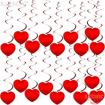Amazon Com Katchon Hanging Heart Swirls Decorations Valentines