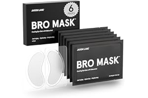JAXON LANE BRO MASK Under Eye Patches for Men with Hydrogel (6 pairs) - Anti-Aging Korean Eye Masks for Dark Circles and Puffiness- Puffy Under Eye Treatment - Perfect Skin Care Stocking Stuffers for Men