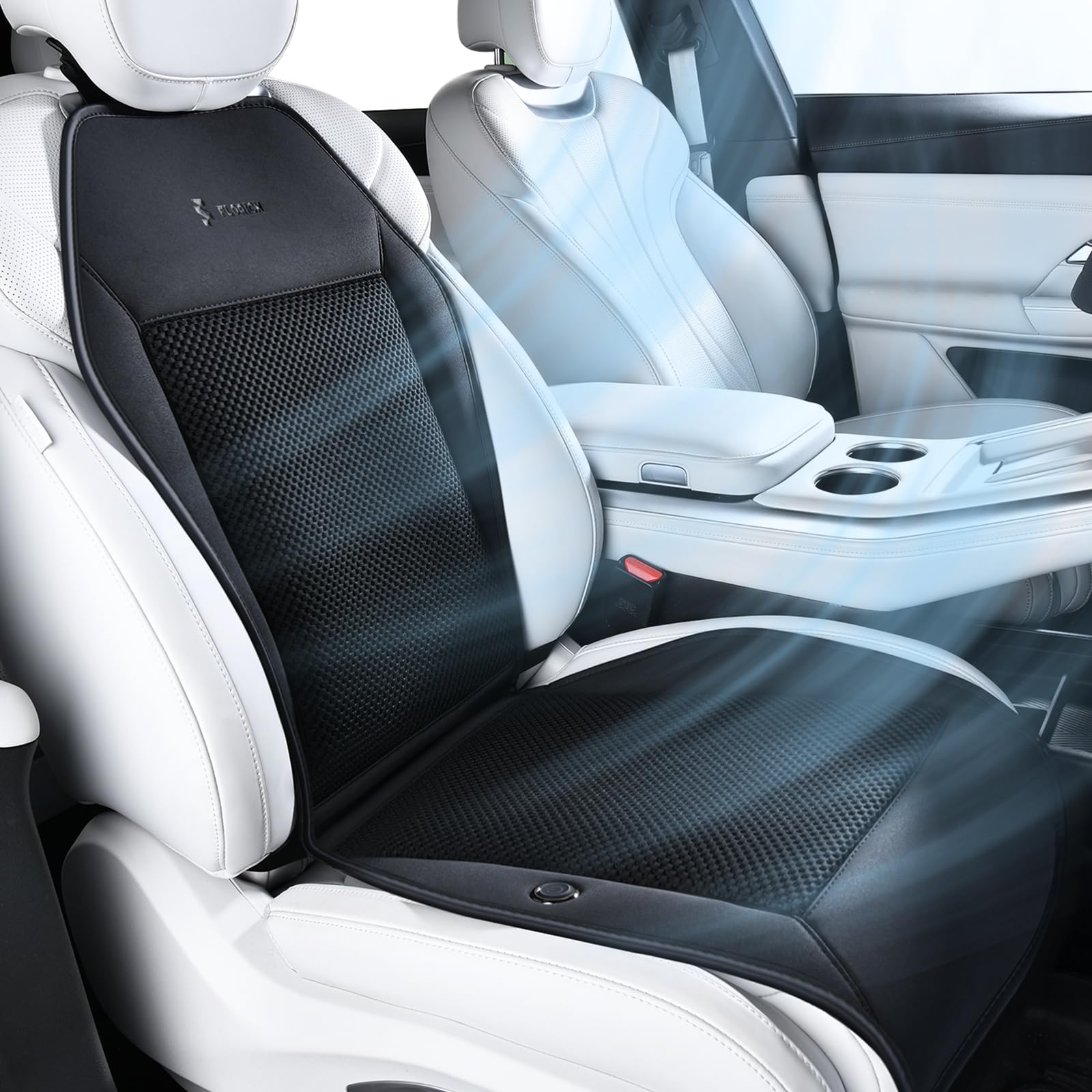 Photo 1 of FLORICH Cooling Car Seat Covers with Blowing & Suction, 12V-24V Cooling Ventilated Car Seat Cushion with 8 Turbo Fans 3-Speed Adjustable Universal Fit for Car SUV Truck Van for Summer Driving