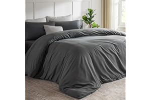 STWIENER Oversized King Duvet Cover 120"x120", Only 1 Piece Extra Large Ultra Soft Microfiber Grey Super King Duvet Cover for All Season Zipper Closure, 8 Corner Ties(1 Pc, Grey, Oversized King 120x120 inch)