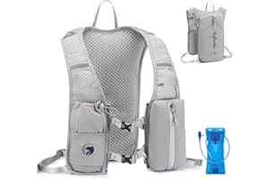 COSCOOA Lightweight Running Vest for Women Men, Adjustable Chest Straps Running Hydration Vest with 1.5L Water Bladder for Hiking Trail Running Cycling Race Marathon