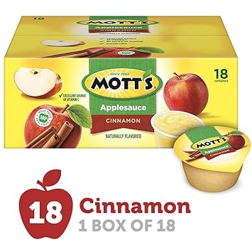 Amazon Com Mott S Cinnamon Applesauce 4 Ounce Cup 18 Count