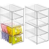 Amazon.com: mDesign Stackable Storage Containers Box with 2 Pull-Out ...