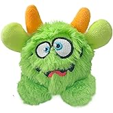 FCCUM Plush Squeaky Dog Toy Ball, Dental Care, Skin-Friendly and Soft and Relieve Stress,Dog Training Interactive Pet Cute Plush Fashionable Toy Ball (Green,Small)
