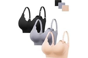 HBselect Nursing Bras for Breastfeeding 3PCS Seamless Jelly Bra Women Maternity Bras Wireless Push Up Comfort Bralettes