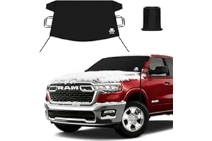 CLAWSCOVER Windshield Cover for Ice and Snow,Heavy Duty 600D Oxford Fabric,Snow Windshield Cover for Car,Trucks, SUV,Sedan,MPV,Van,Winter Frost Hails Windshield Protector Blanket,Large,75/60Wx44D Inch