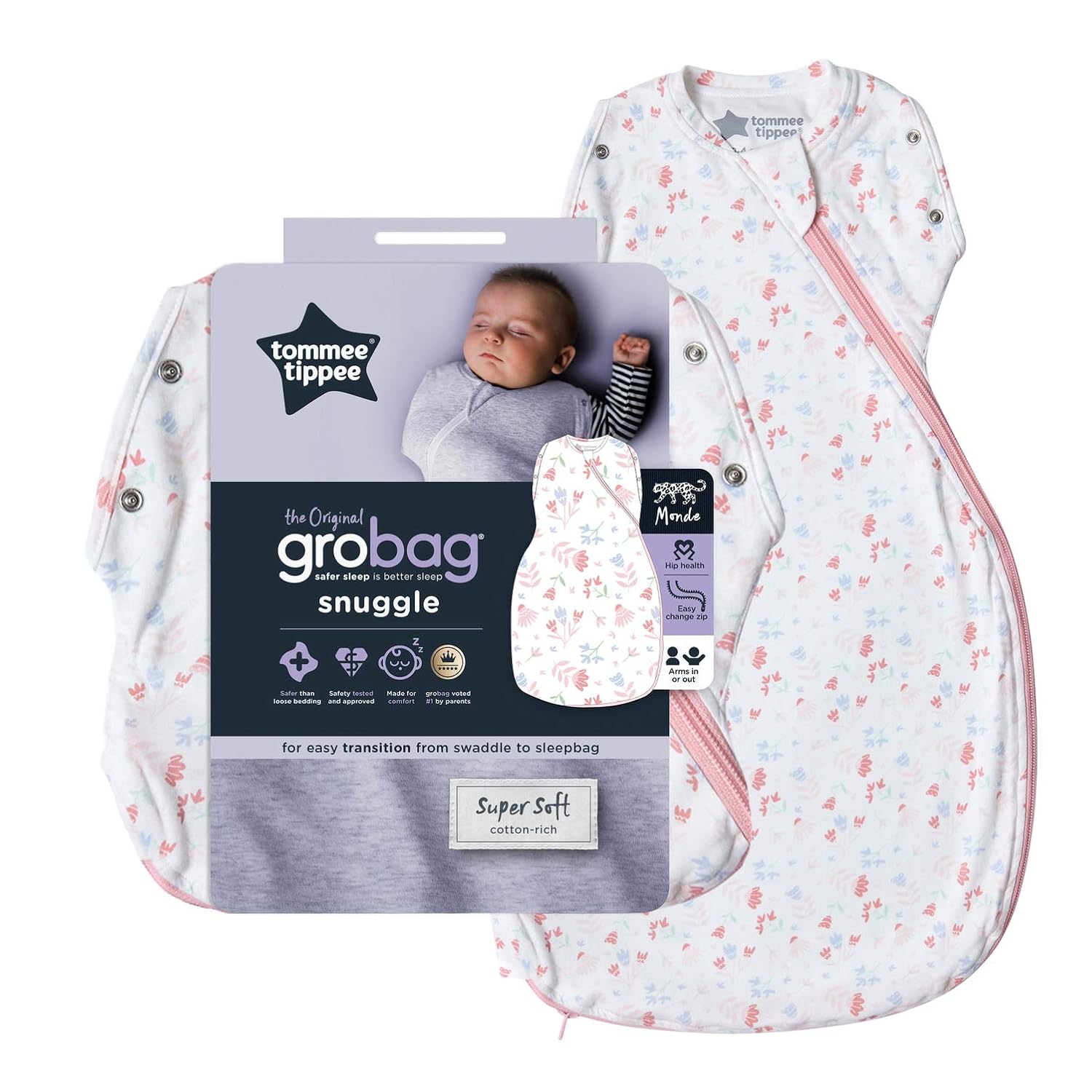 Tomee Tippee The Original Grossag Newborn Cuddly Baby Sleeping Bag 0 4m 2 5 Tog Pretty Petals Amazon De Baby