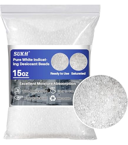 1 Quart Pure White Silica Gel Desiccant Beads 2LBS