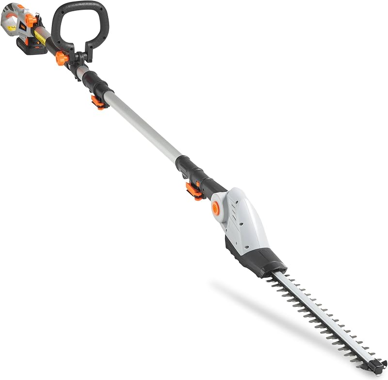 VonHaus Cordless Pole Hedge Trimmer 20V Long Reach 193-244cm