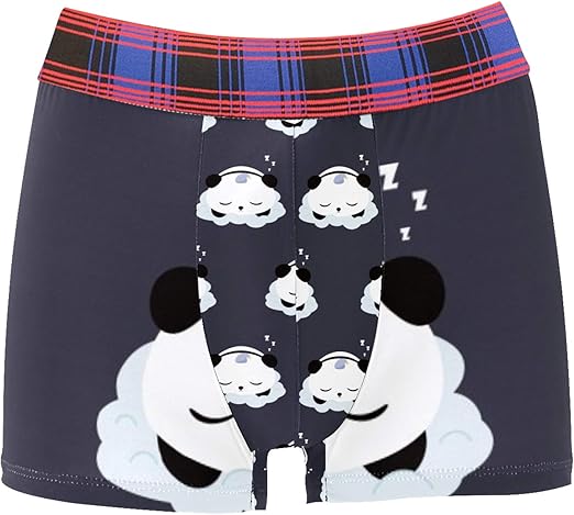 DEYYA Bañador para hombre, diseño de panda durmiendo, con estampado de