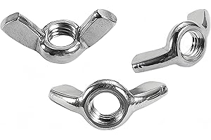 DMDZ HEYDAY M4 Wing Nuts,Hand Twist Tighten Ear Butterfly Nut,304 Stainless Steel Fasteners,25Pcs