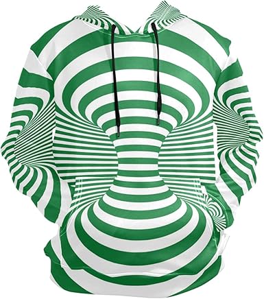 green and white striped sweatshirt