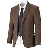 Tweed Herringbone Men's Suit Jackets Retro Slim Fit Sport Coats Blazer Prom Business Casual Men Tux Jacket Wedding Blazers