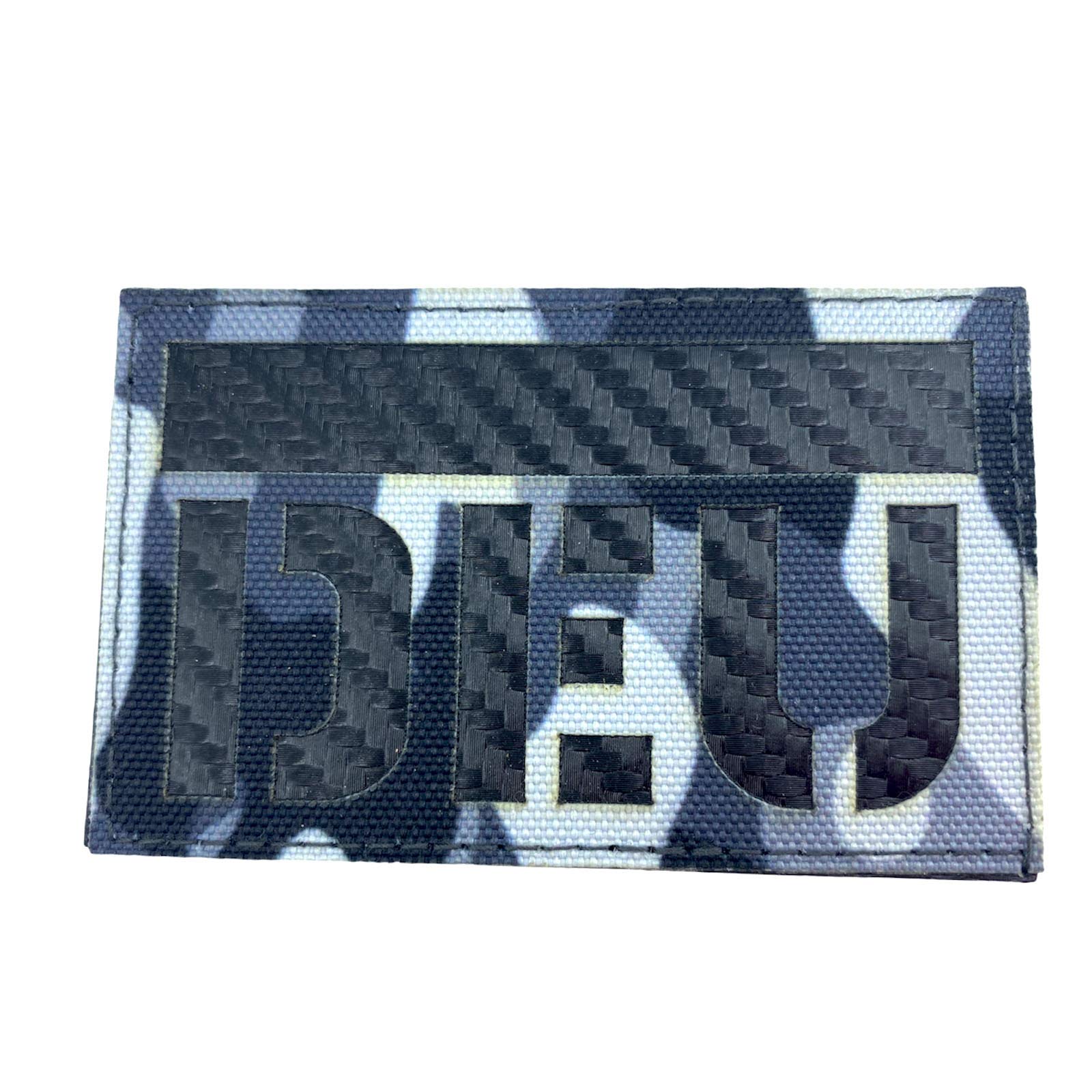 DEU Deutschland Carbon Fibre Camouflage Tactical Laser Cut Airsoft Field Patch (Black Camo)