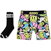 PSD Underwear Mens Boxer Briefs - Smiley Print, Standard Length Packs and Singles, Soft & Breathable Boxer Briefs for Men