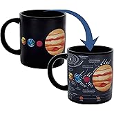 The Unemployed Philosophers Guild Heat Transforming Color Changing Planet Mug - Hot Coffee Reveals the Solar System, Comes in a Fun Box, 12oz