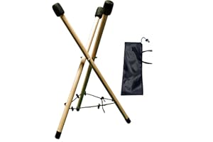 Handpan Stand & Tongue Drum Holder - Adjustable Solid Wood Tripod Bracket for 12 to 22 Inch Hand Pans & Percussion Instrument