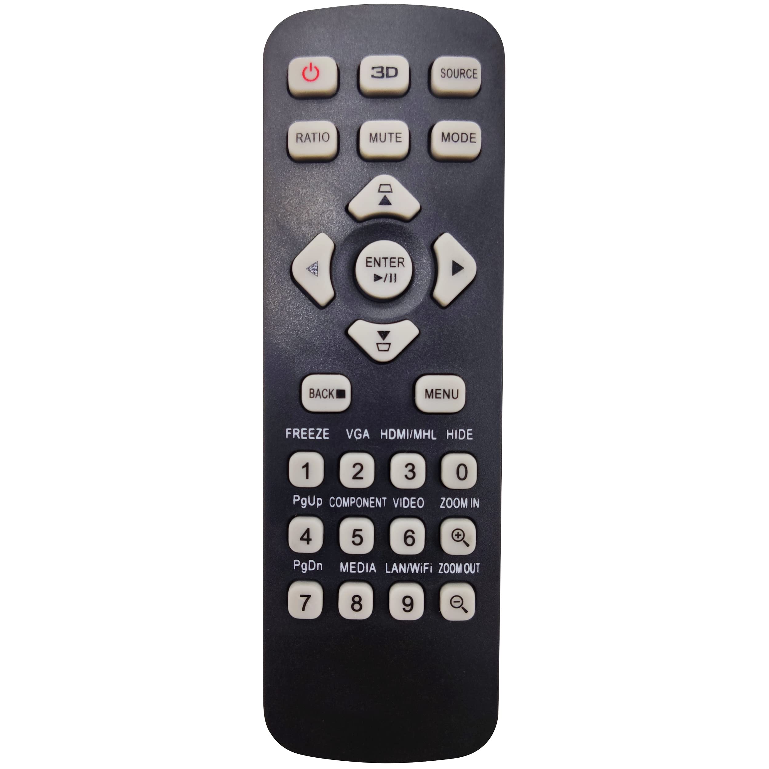 Leankle Remote Controller T-2501 for Acer Projectors H6512BD+, H6521ABD, H6521BD, H6522ABD, H6522BD, H6540BD, H6545BD, X1123HG, X1126AH, X118, X1186G, X118AH, X118H, X118HG, X1223HG, X1226AH, X128
