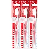 Lacalut Active Toothbrush, 3 toothbrushes, noticeably Clean Teeth with Micro-fine bristles, Effective Dental and Gum Care, Pack of 3