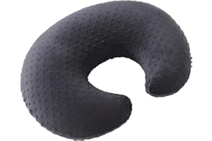 DONOMILO Minky Dots Nursing Pillow Cover, Case Plush Breathable Breastfeeding Pillow Slipcover Fits Nursing Pillow, Super Soft Snug Positioners for Baby Boy Baby Girl(Black)