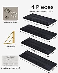BAYKA Floating Shelves for Bedroom Decor, Wall