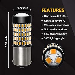 PHINLION 1156 LED Turn Signal Light Bulbs Super