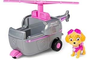 Paw Patrol - Paw Patrol Vehicle Figure Stella - Helicopter 15 cm Collectible Figurine - Recycled Plastic Toy - Children's Car