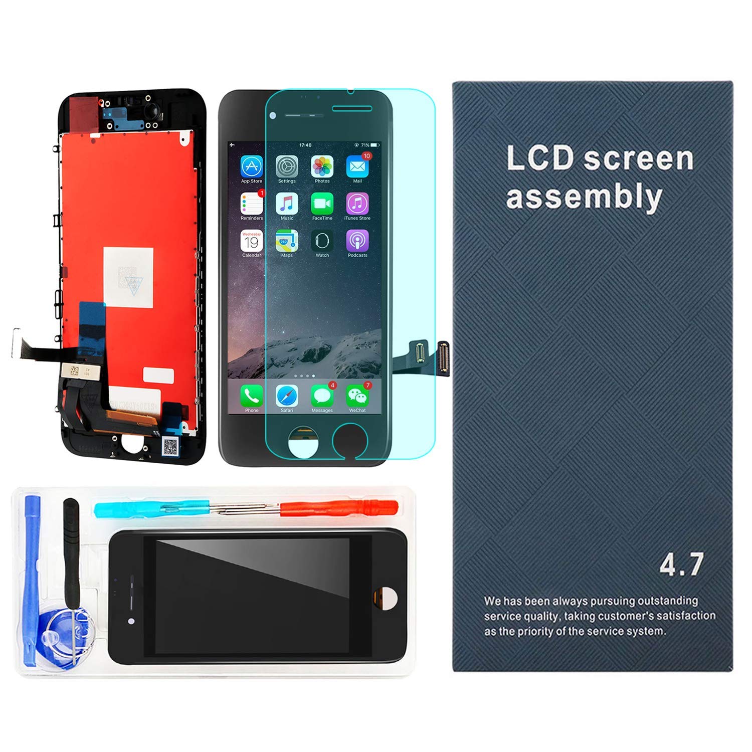 Back Glass Kit Sostituzione Display LCD Touch Telaio Per IPhone 14 - Schermo Completo Con Digitalizzatore, Colore Nero Scheda Madre IPhone 15 - Foto 4