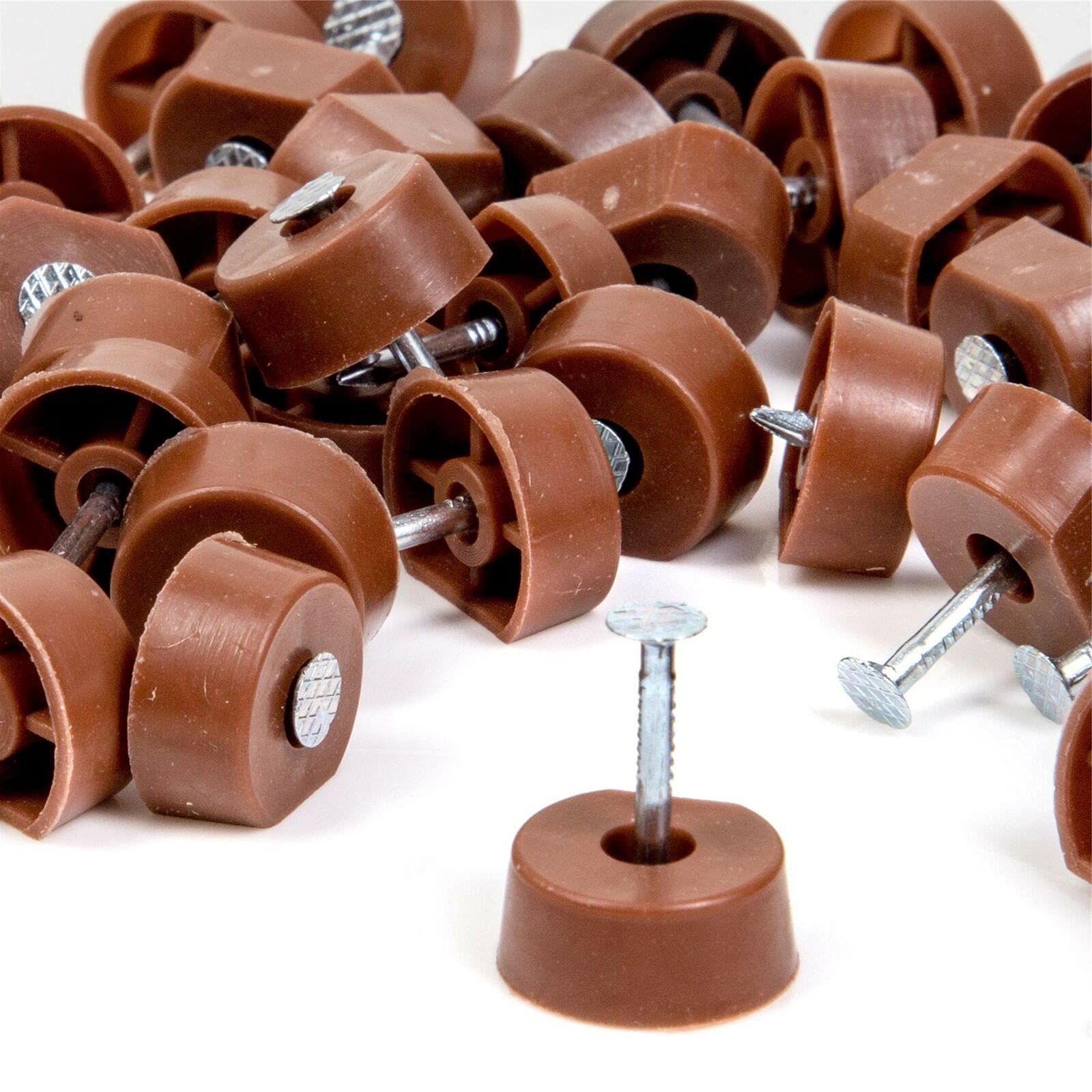 Merriway® BH01150 (20 Pcs) Drive-In Plastic Shelf Supports Brown - Pack of 20 Pieces