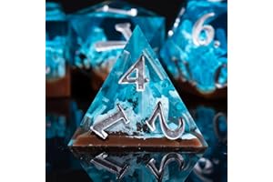 MAYWIN Mountain D&D Dice, 7 Piece Role Playing Dice, Polyhedral Dice Set for Table Games Dungeons and Dragons