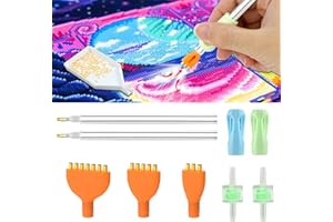 WJCJTJL Vacuum Diamond Painting Pen Replacement Kit – 2 Replacement Diamond Pens with Filters & Multiplacers (3/5/7 Heads) – Compatible with Most Vacuum Pens – Diamond Art Accessories