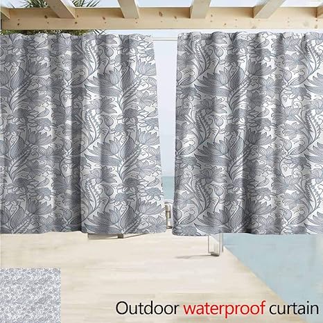 Amazon Com Marymunger Sliding Door Curtain Doodle Vintage