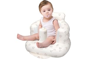 CXXDE Inflatable Baby Seat for Babies 3 Months and Up, Infant Back Support Sofa,Toddler Floor Seats for Sitting Up, Blow Up Baby Chair with Built in Air Pump, Baby Seats for Kids, Baby Chair