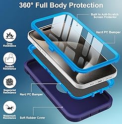 for iPhone 15 Pro Max Case, with Built in Screen