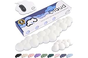 Create-ables Qloud Cloud Wrist Rest Keyboard Wrist Rest for Computer Keyboard Pad, Cloud Keyboard Wrist Rest, Wrist Pad for Keyboard, Memory Foam, Non Slip Base, Comes with Mouse Pad - White