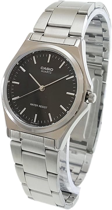 casio analog watch silver