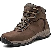 AZXPROT Waterproof Hiking Boots for Men, 6" Comfortable Soft Toe Shoes Mid Non Slip Hiking Shoes Outdoor Travel Shoes Leather Hiking Backpack Boots