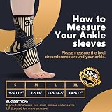 Lusenone Copper Ankle Brace Support Pair for Men Women Open Toe view 3