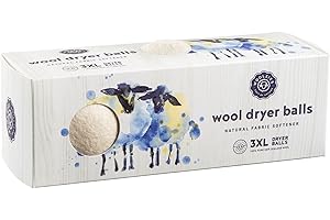 Woolzies Wool Dryer Balls Organic: Our Big Wool Spheres are the Best Fabric Softener | 3-Pack XL Dryer Balls for Laundry is Made with New Zealand Wool | Use Laundry Balls for Dryer with Essential Oils