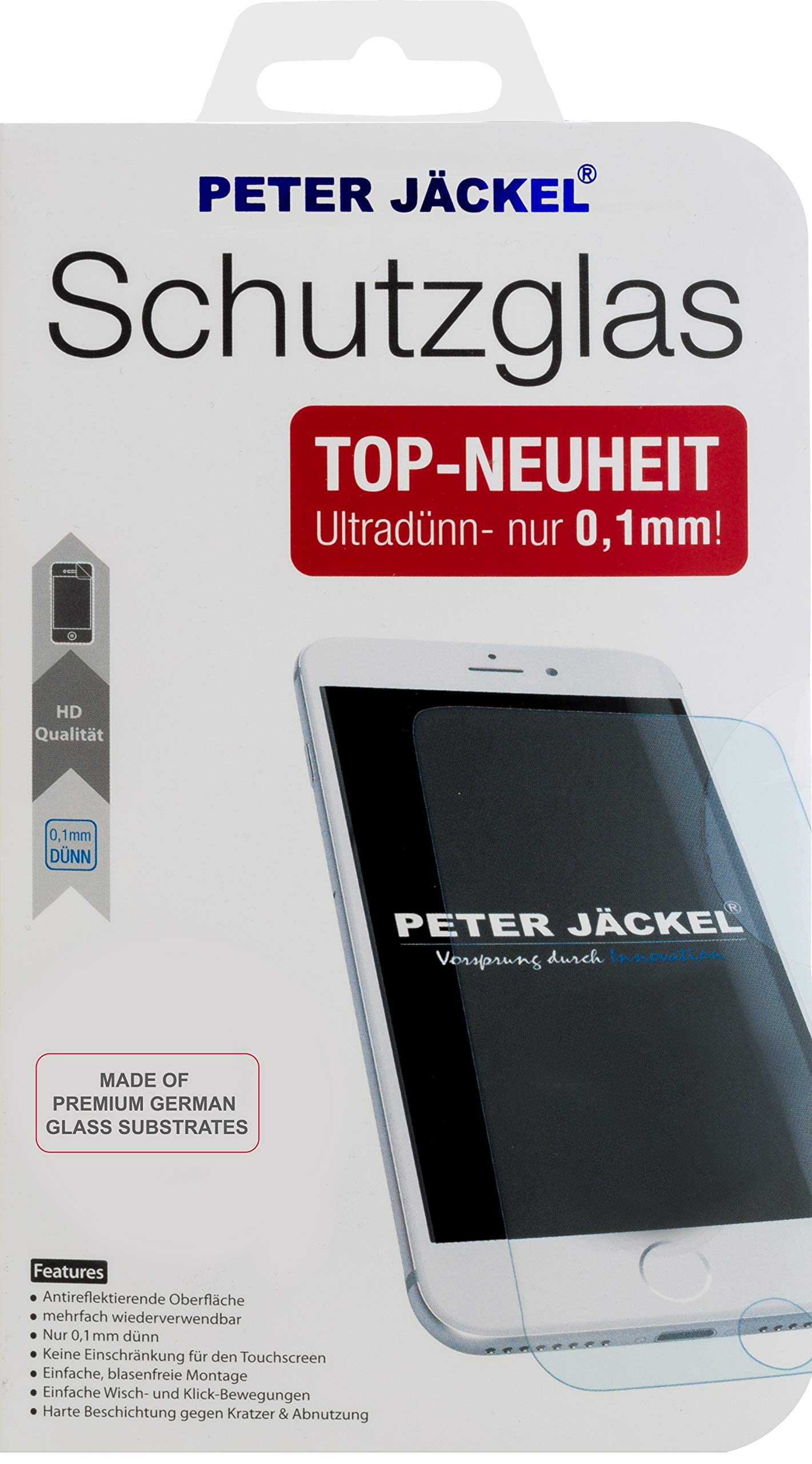 Peter Jäckel 16479 HD Schott Glass Tempered Screen Protector 0.1 mm for Apple iPhone X/XS
