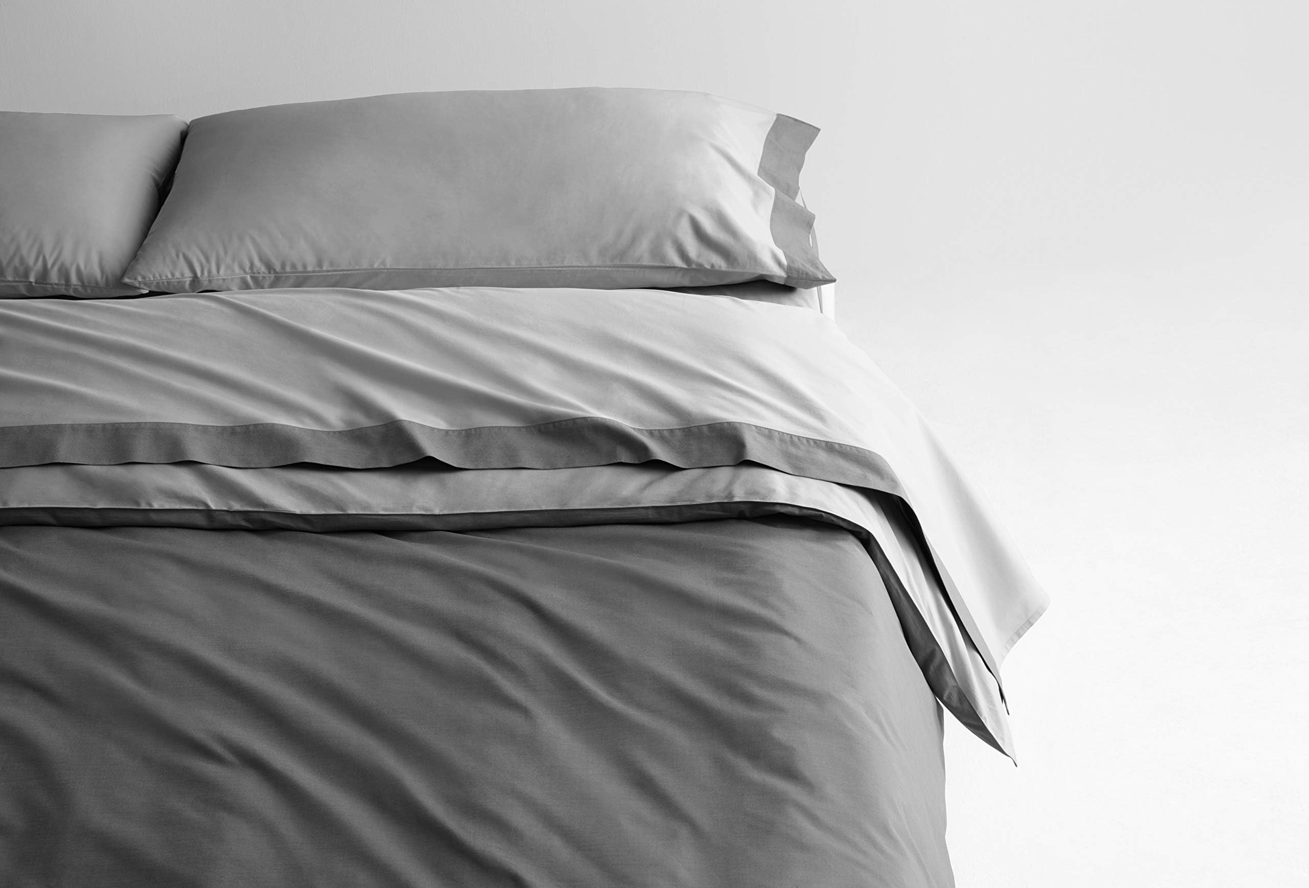 CasperSleep Soft and Durable Supima Cotton Sheet Set, Full, Grey/Slate