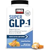 Force Factor Super GLP-1 Support to Promote Natural GLP-1 Production | Support Fat Loss, Metabolic Function &amp; Healthy Body Composition, Sugar Free, Lemon Citrus Flavor, 60 Soft Chews