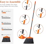 Lifewit Broom 53in Extendable Stainless Pole Indoor Outdoor 13in Head Orange view 7