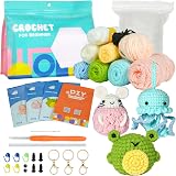 AUAUY Beginner Crochet Kit Animal Starter Set with Video Tutorials view 9