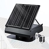 GROWNEER 40W 14" Solar Attic Fan with Smart Thermostat, 2000CFM Solar Powered Attic Fan 24/7 Worktime, Cools up to 2000 Sq.Ft, Waterproof Solar Roof Vent for Attics, Sunrooms, Warehouses, Factories