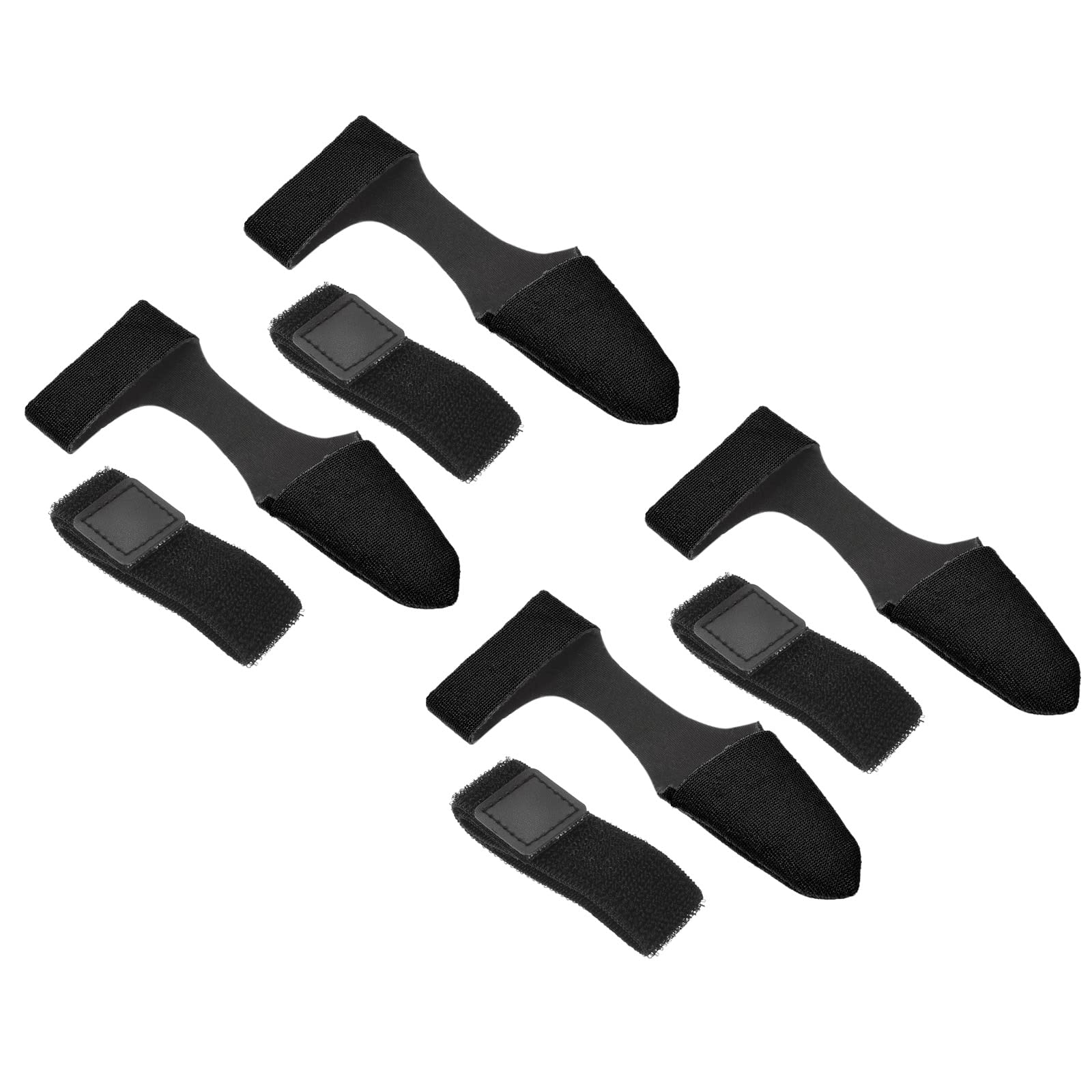 PATIKIL Fishing Rod Tip Cover and Tie, 4 Pack Cane Sleeve Protector Case Fastening Strap Accessories, Black