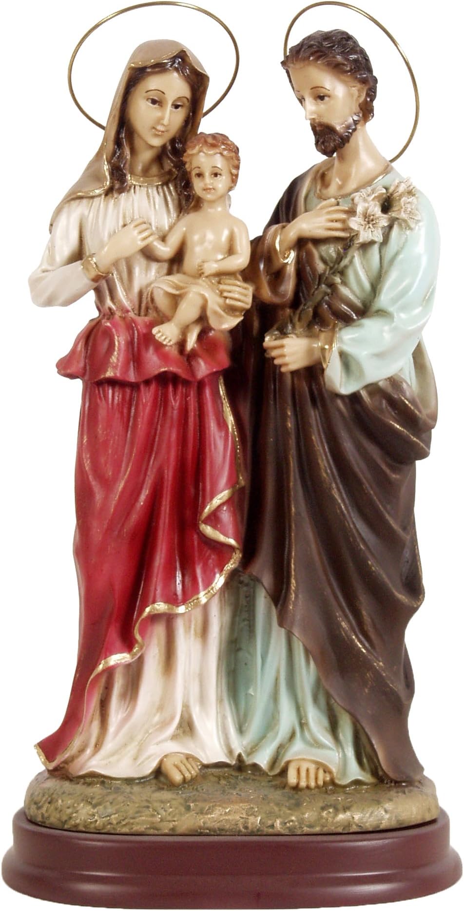 Joana Darque Holy Family with Christ Kid Decorative Statue, Multi-Colour/Blue, 31 x 17 x 17 cm