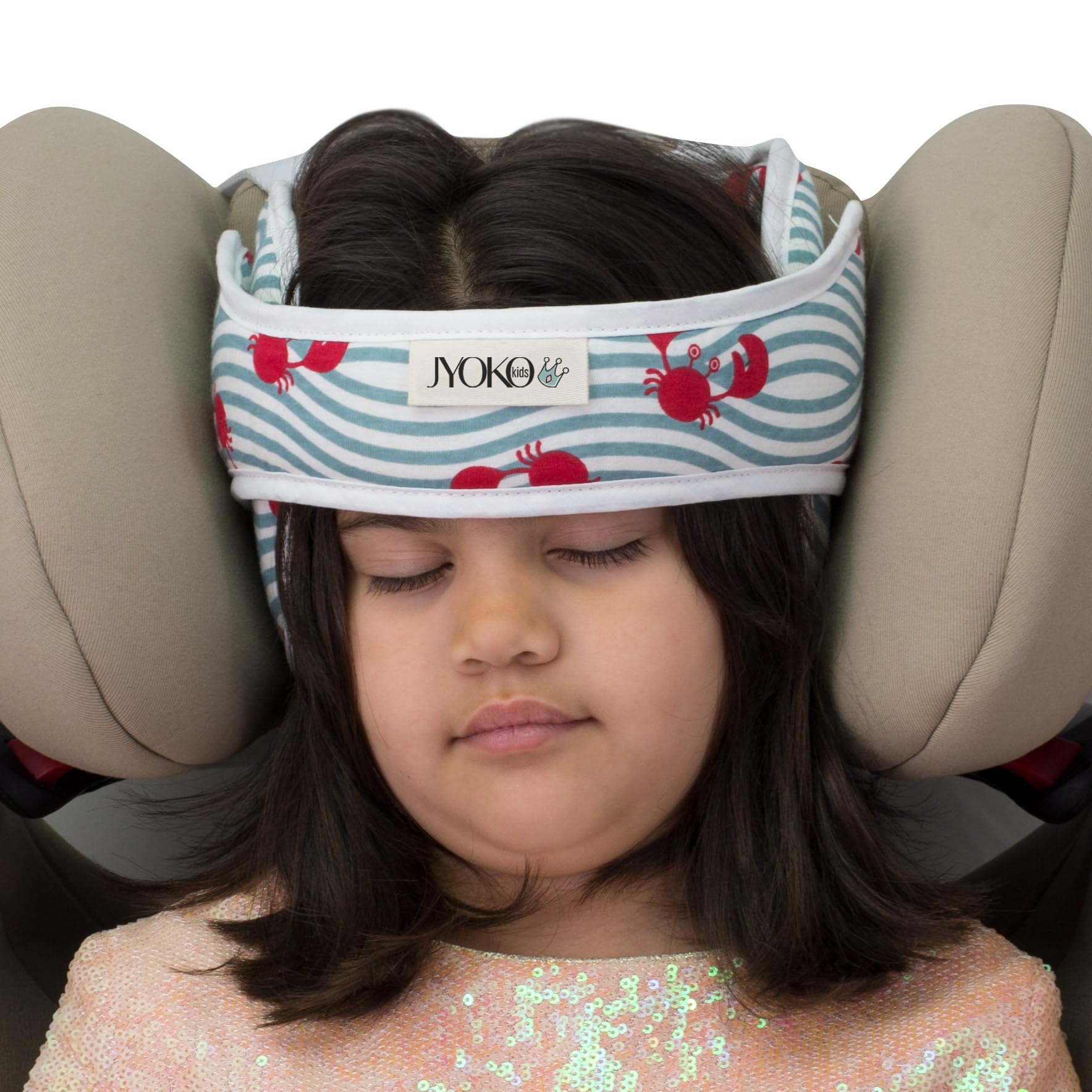 JYOKO Kids Head Support for Car Seats and Strollers (Crabby)